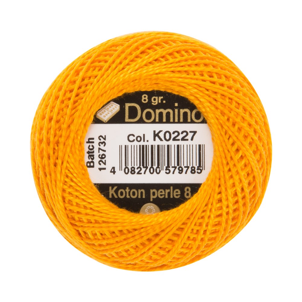 Domino Cotton Perle Size 8 Embroidery Thread (8 g), Orange - 4598008-K0227