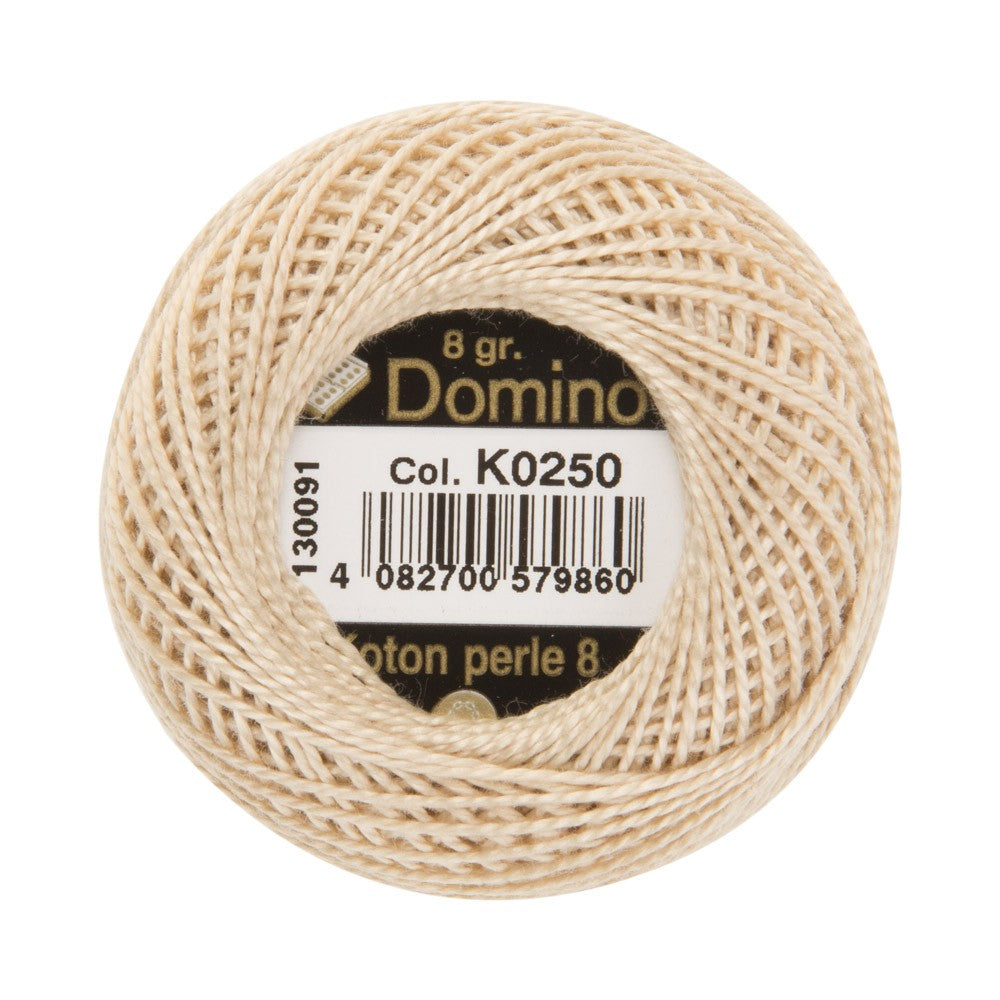 Domino Cotton Perle Size 8 Embroidery Thread (8 g), Beige - 4598008-K0250