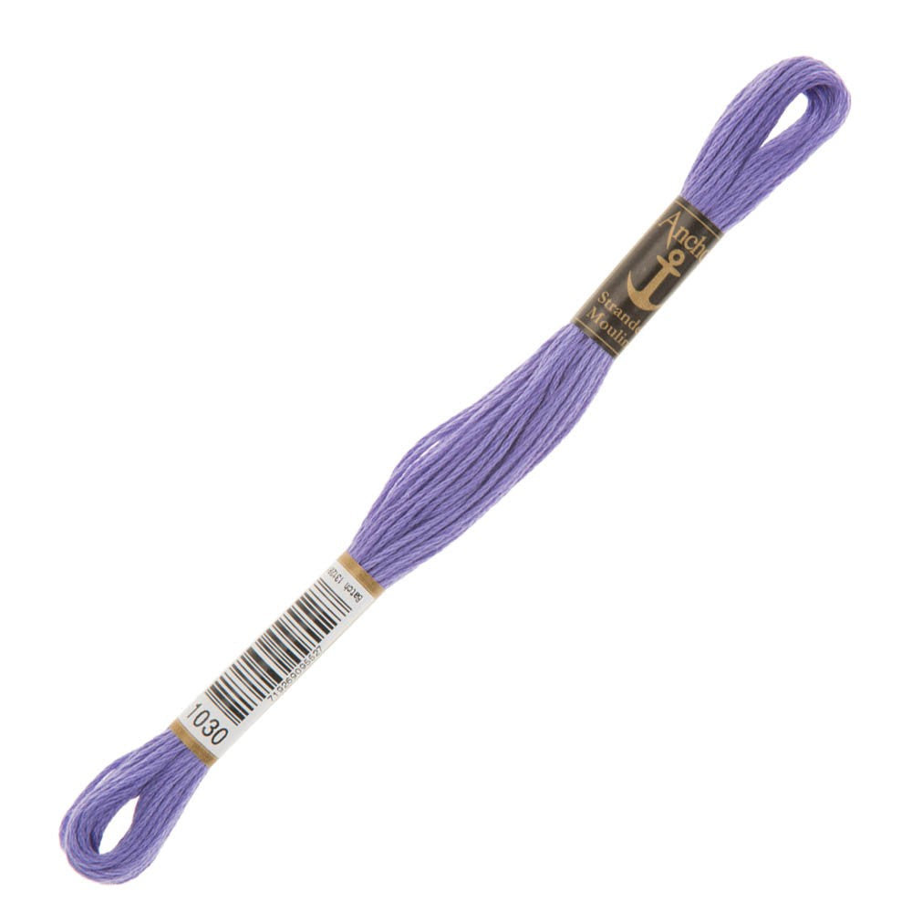 Anchor Stranded Mouline Embroidery Thread, 8m, Purple - 1030