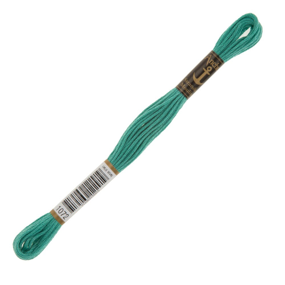 Anchor Stranded Mouline Embroidery Thread, 8m, Green - 1072