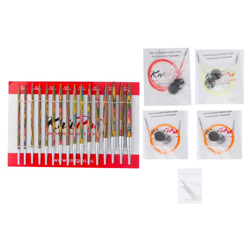 KnitPro Symfonie Interchangeable Knitting Needle Set, Deluxe - 20613