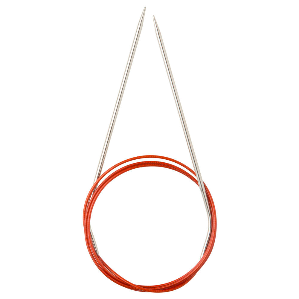 ChiaoGoo Knit Red 2.00 mm 100 cm Stainless Steel Fixed Circular Needle - 6040-0