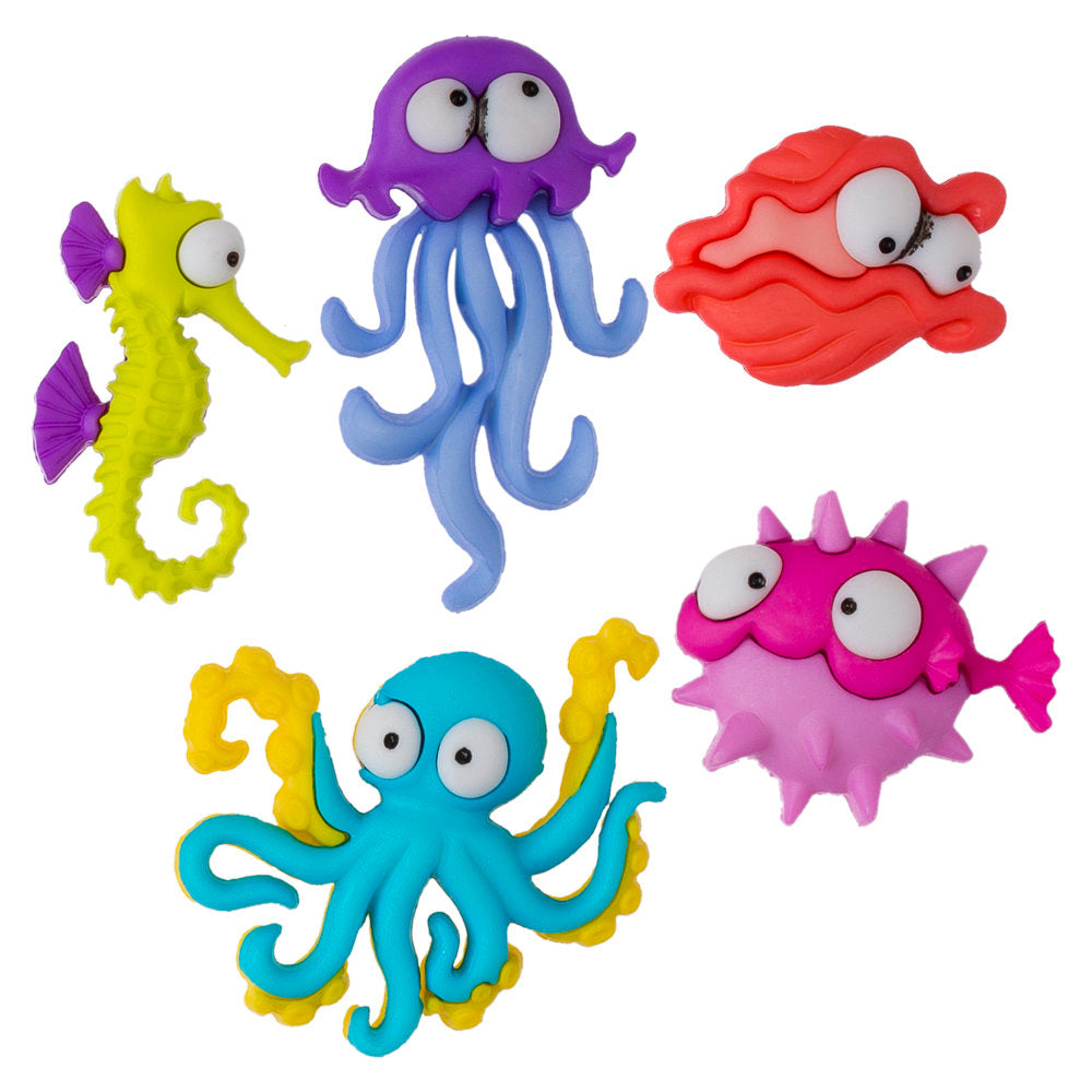 Dress It Up Creative Button Assortment, Creatures Of The Sea - 8298