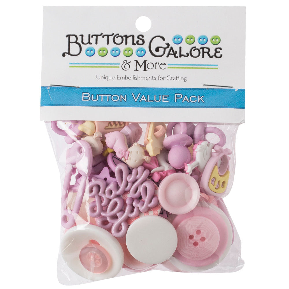 Buttons & Galore Decorative Baby Button, Baby Girl