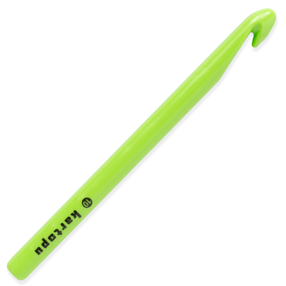 Kartopu 10mm Colored Plastic Crochet Hook, Green