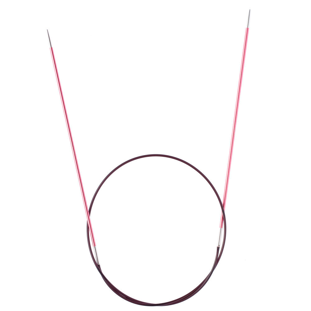 KnitPro Zing 2 Mm 60 Cm Metal Circular Needles, Coral - 47091