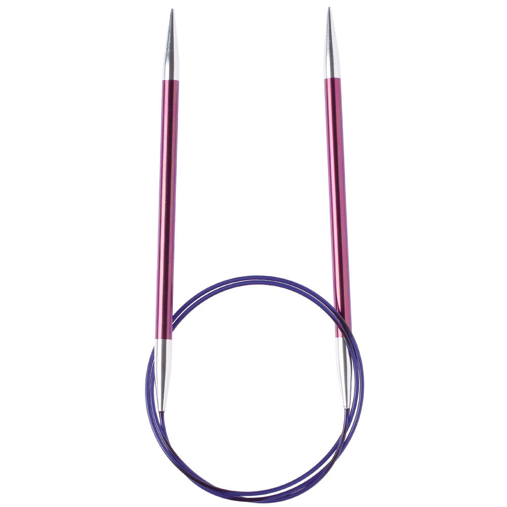 KnitPro Zing 6 Mm 80 Cm Metal Circular Needles, Purple Velvet - 47133