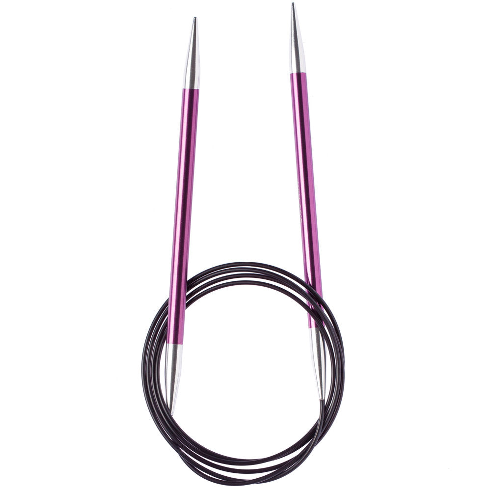 KnitPro Zing 6 Mm 120 Cm Metal Circular Needles, Purple Velvet - 47193