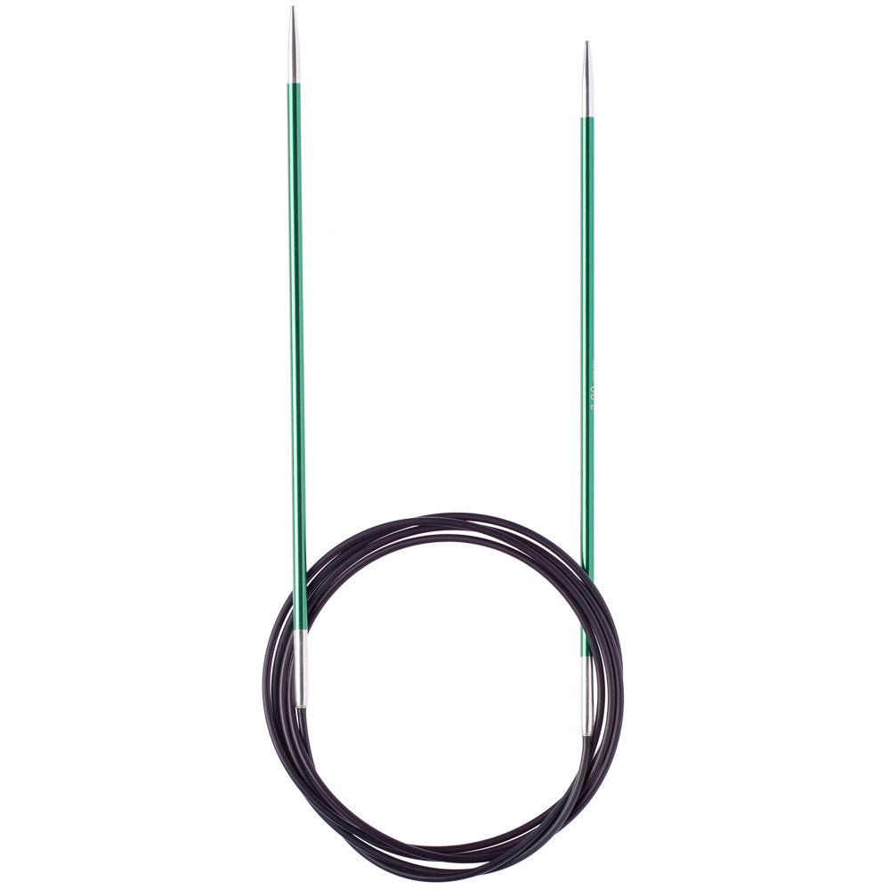 KnitPro Zing 3 Mm 120 Cm Metal Circular Needles, Jade - 47185