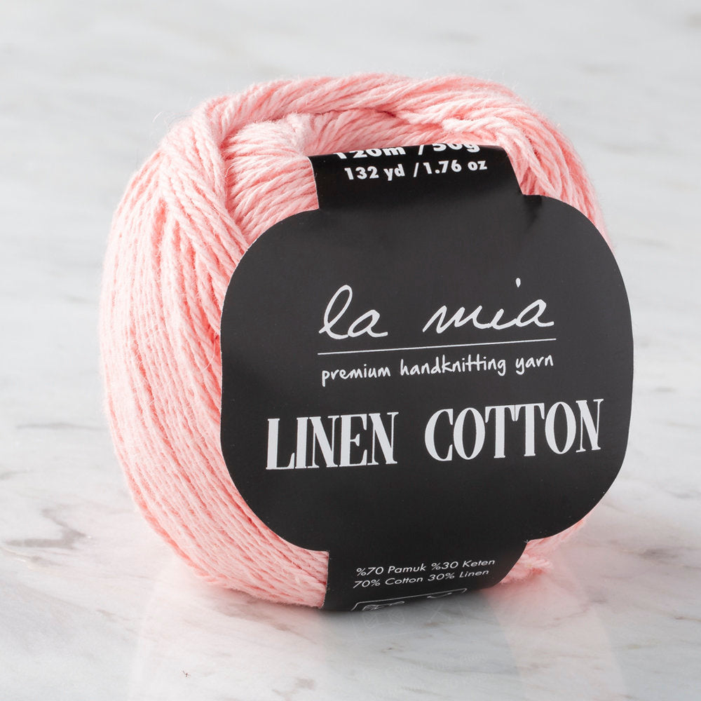 La Mia Linen Cotton Yarn, Pink - L185