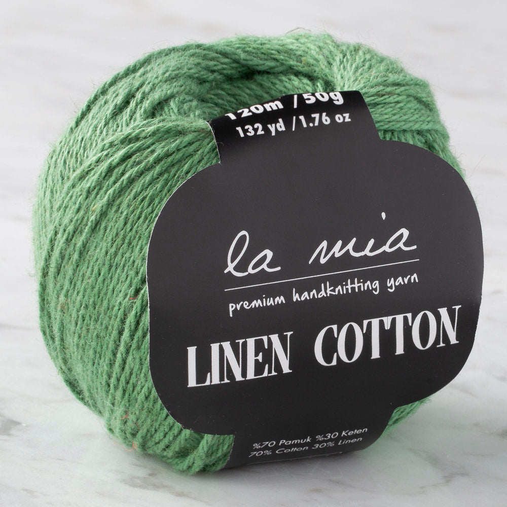 La Mia Linen Cotton Yarn, Green - L113