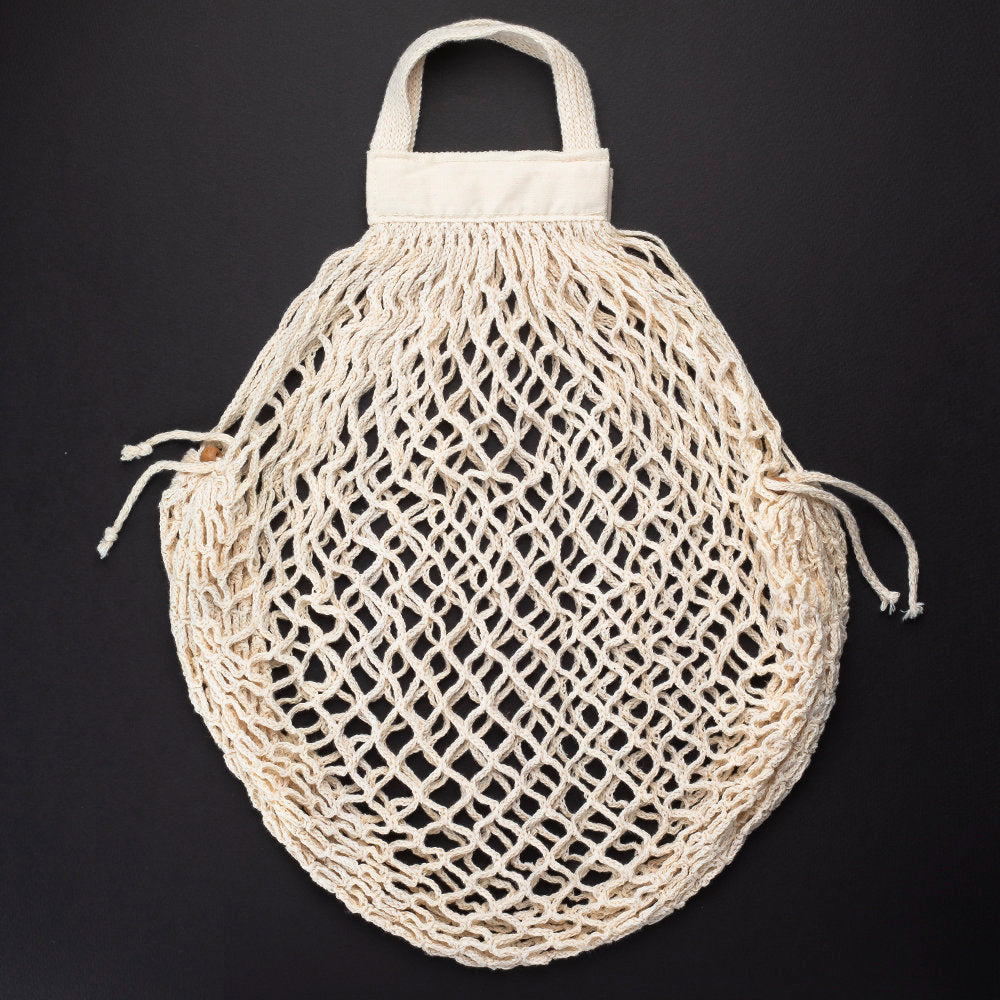 Loren Cotton Mesh Bag, Cream