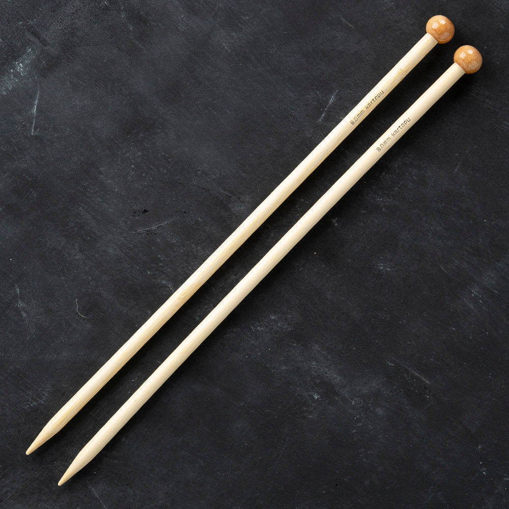 Kartopu Bamboo 33 cm 8 mm Bamboo Knitting Needles