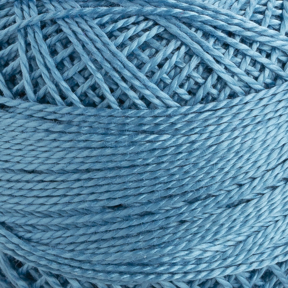 Domino Cotton Perle Size 8 Embroidery Thread (8 g), Blue - 4598008-01039