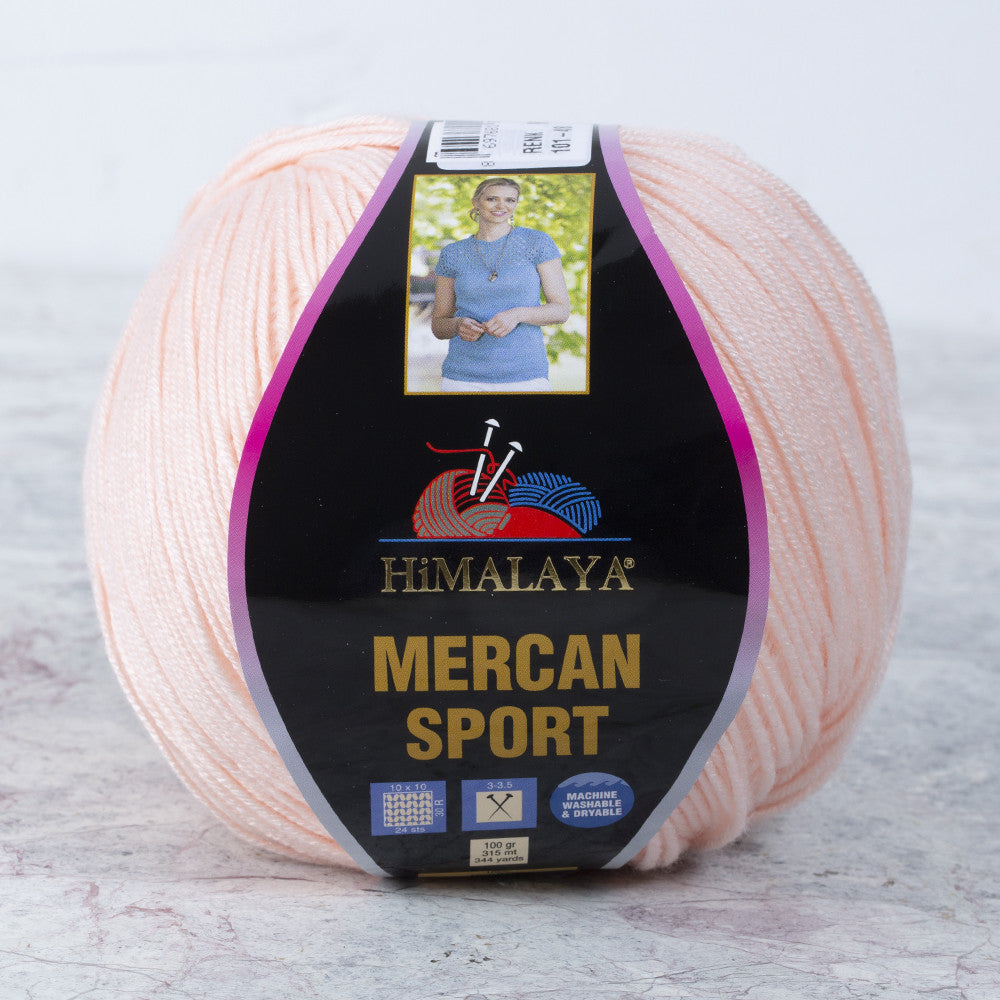 Himalaya Mercan Sport Yarn, Pinkish White - 101-48