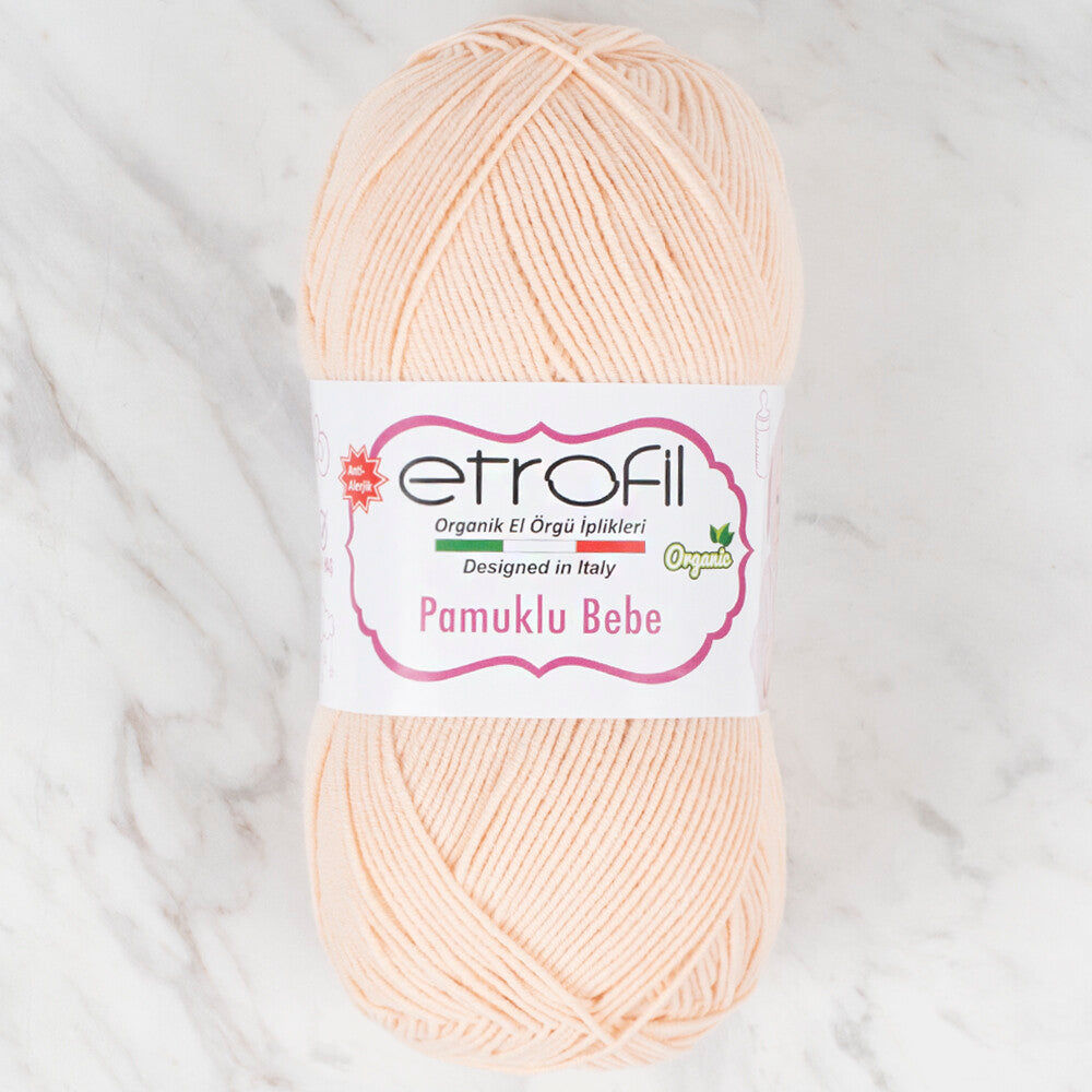 Etrofil Pamuklu Bebe Knitting Yarn, Light Salmon - 70236