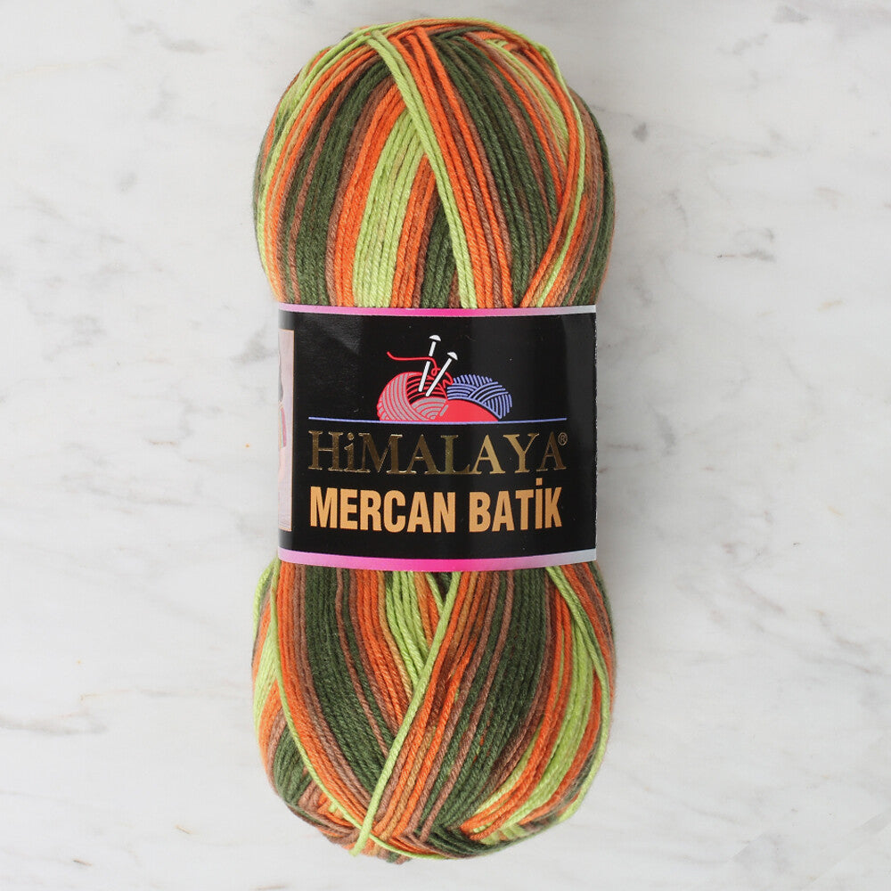 Himalaya Mercan Batik Knitting Yarn, Variegated - 59519