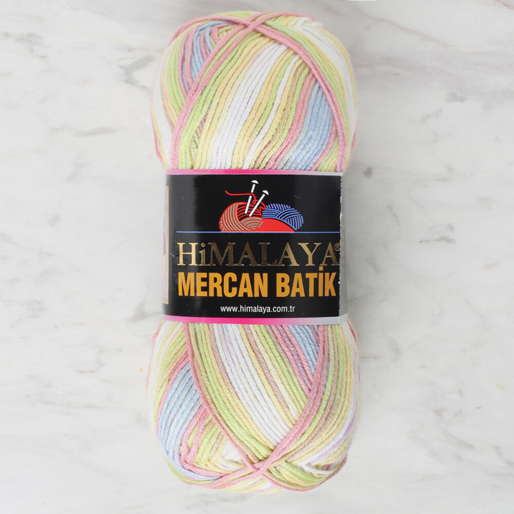 Himalaya Mercan Batik Knitting Yarn, Variegated - 59527