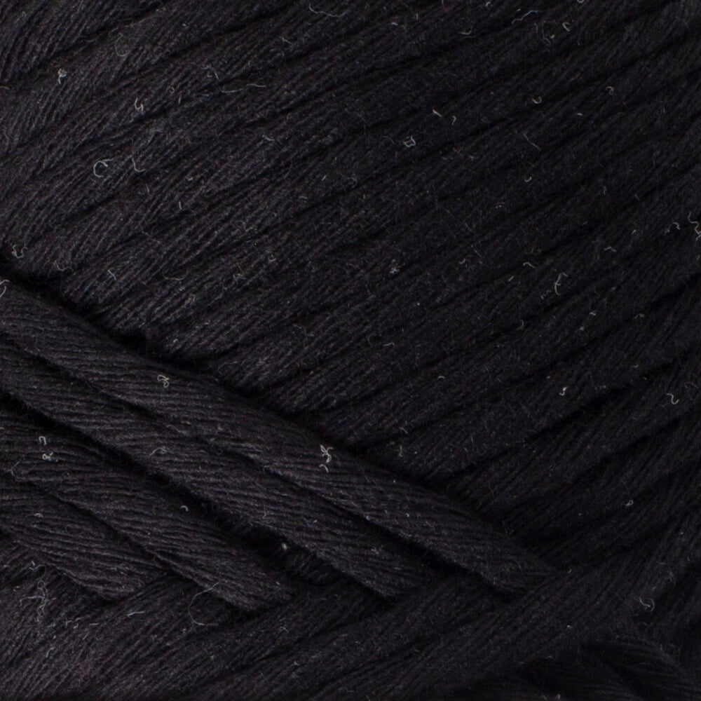 La Mia Boho Cotton Macrame Cord, Black - L006