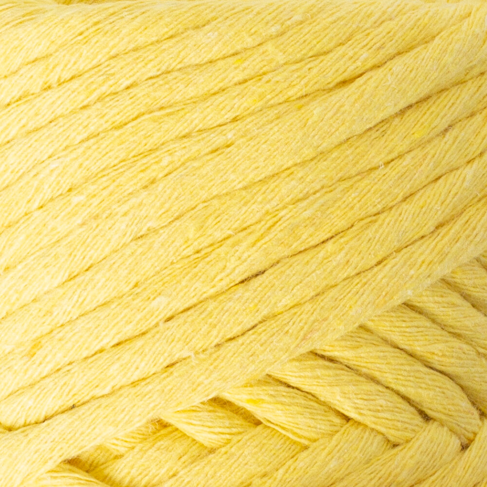 La Mia Boho Cotton Macrame Cord, Lemon Yellow  - L186