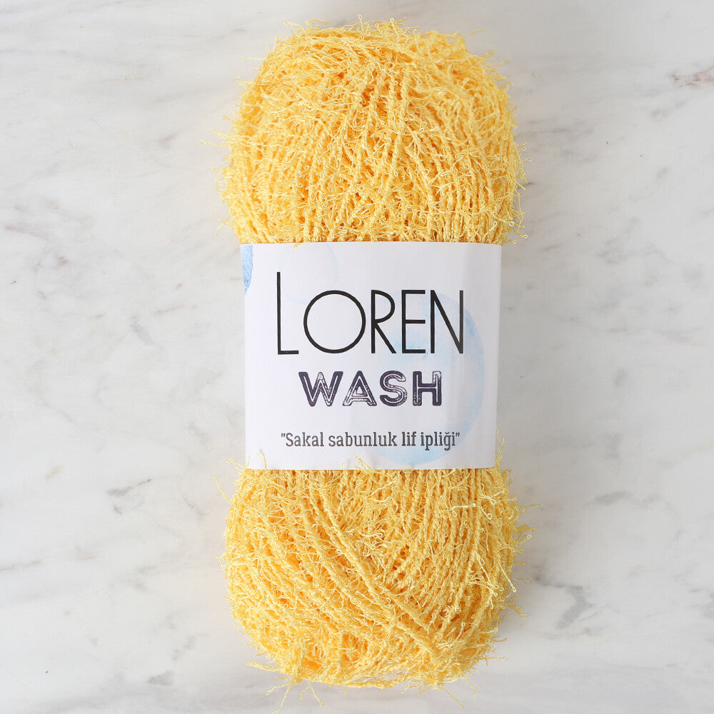 Loren Wash Knitting Yarn, Yellow - R086