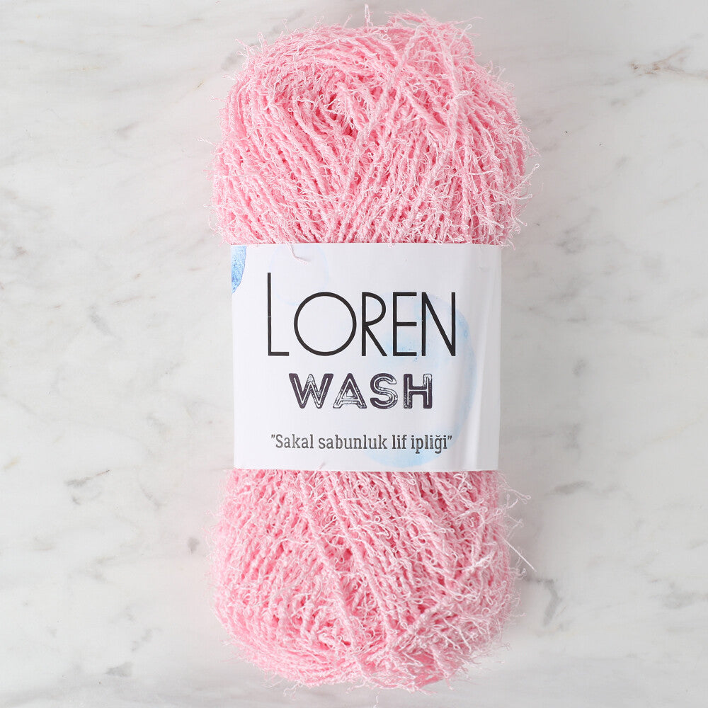 Loren Wash Knitting Yarn, Baby Pink - R094