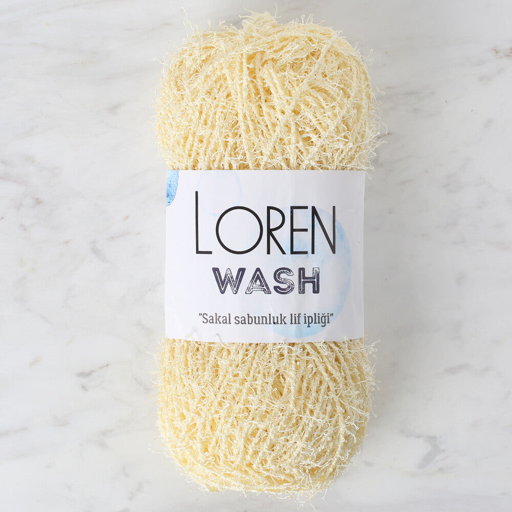 Loren Wash Knitting Yarn, Light Yellow - R083