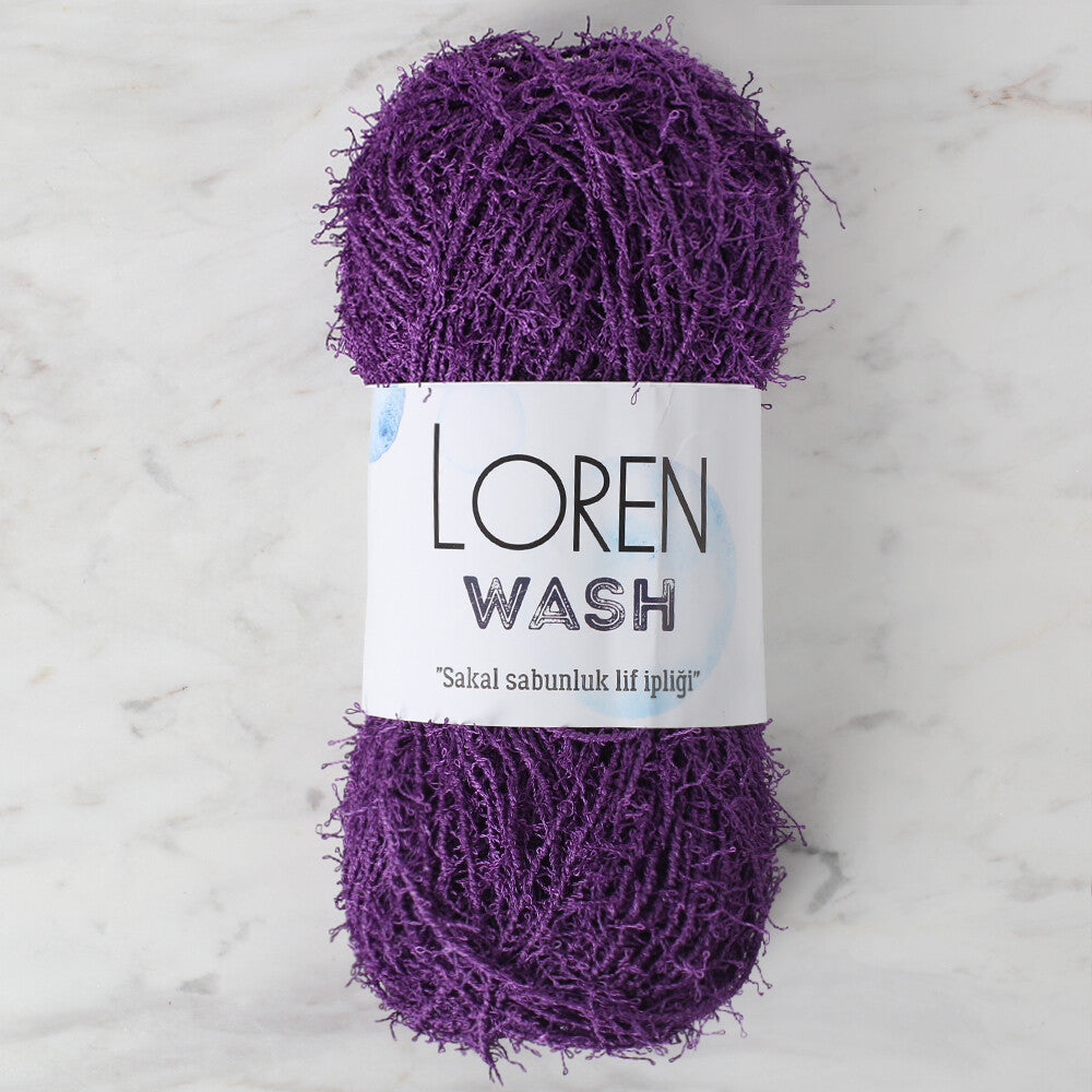 Loren Wash Knitting Yarn, Purple - R093