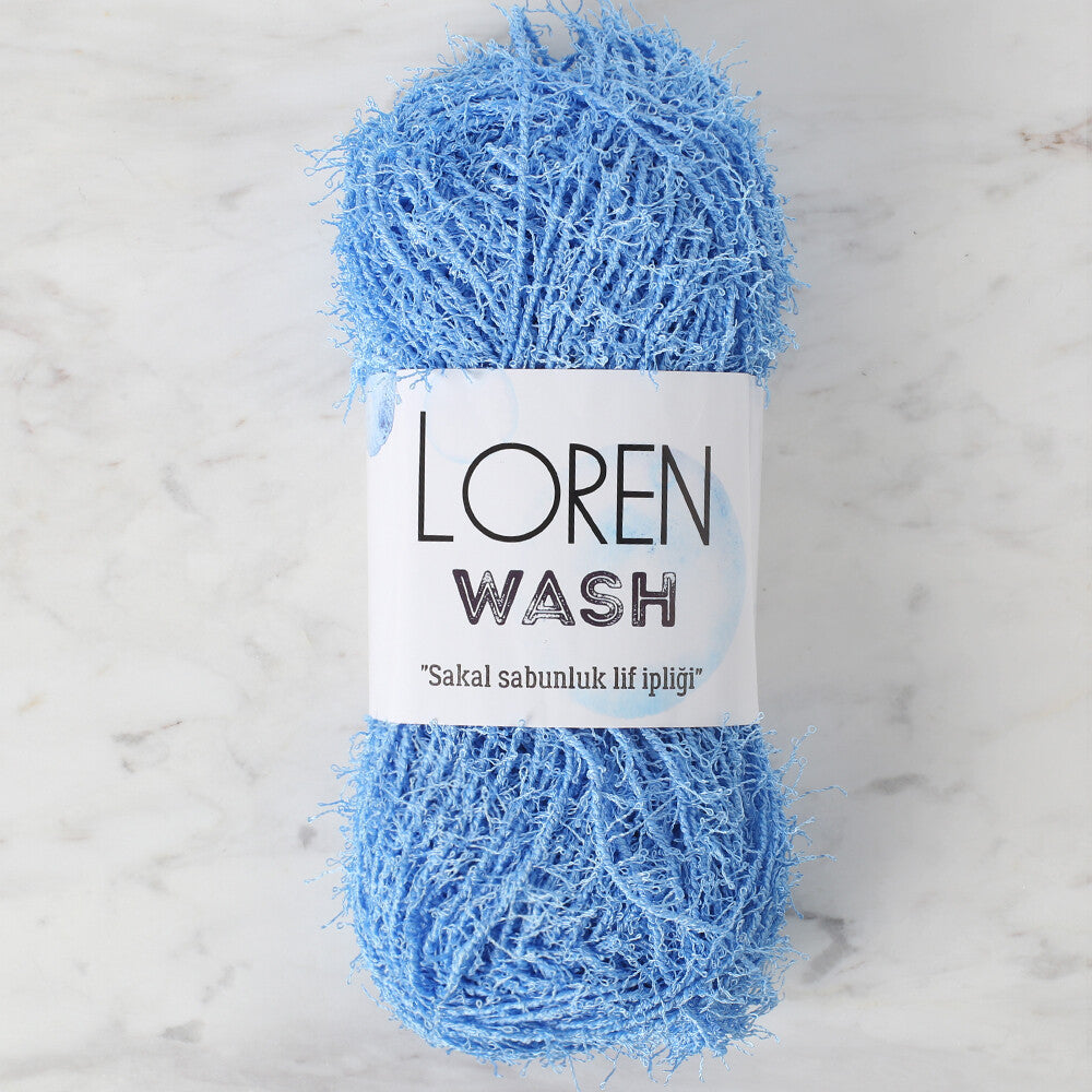 Loren Wash Knitting Yarn, Blue - R090