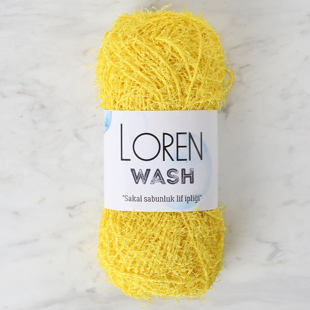 Loren Wash Knitting Yarn, Yellow - R002