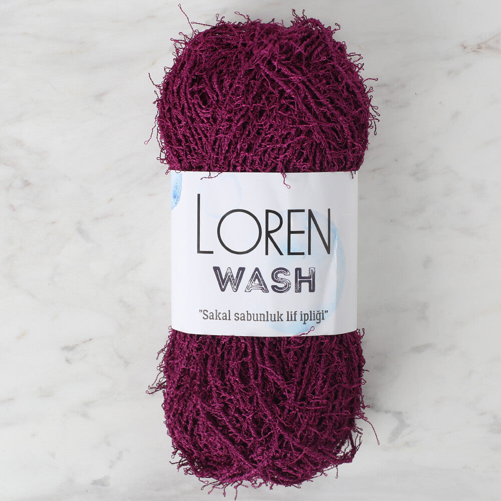 Loren Wash Knitting Yarn, Plum - R139