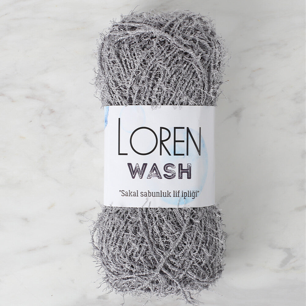 Loren Wash Knitting Yarn, Grey - R082