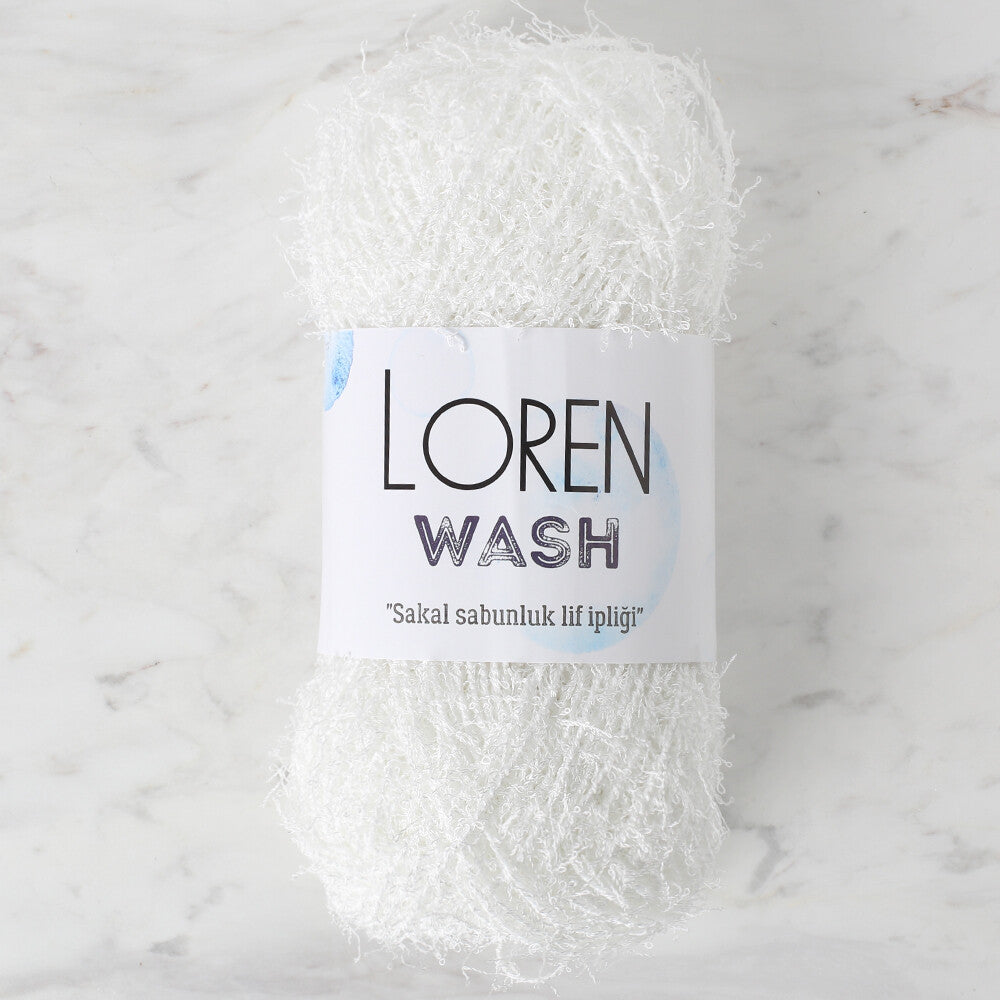 Loren Wash Knitting Yarn, White - R150