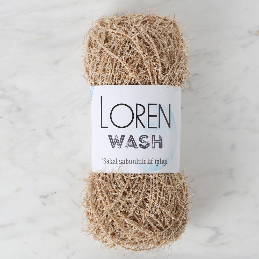 Loren Wash Knitting Yarn, Beige - R084