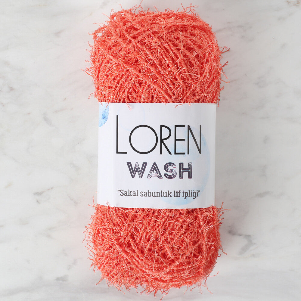 Loren Wash Knitting Yarn, Orange - R097