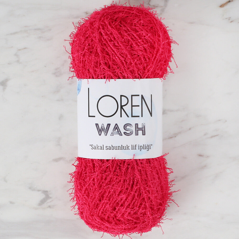 Loren Wash Knitting Yarn, Fuchsia - R095