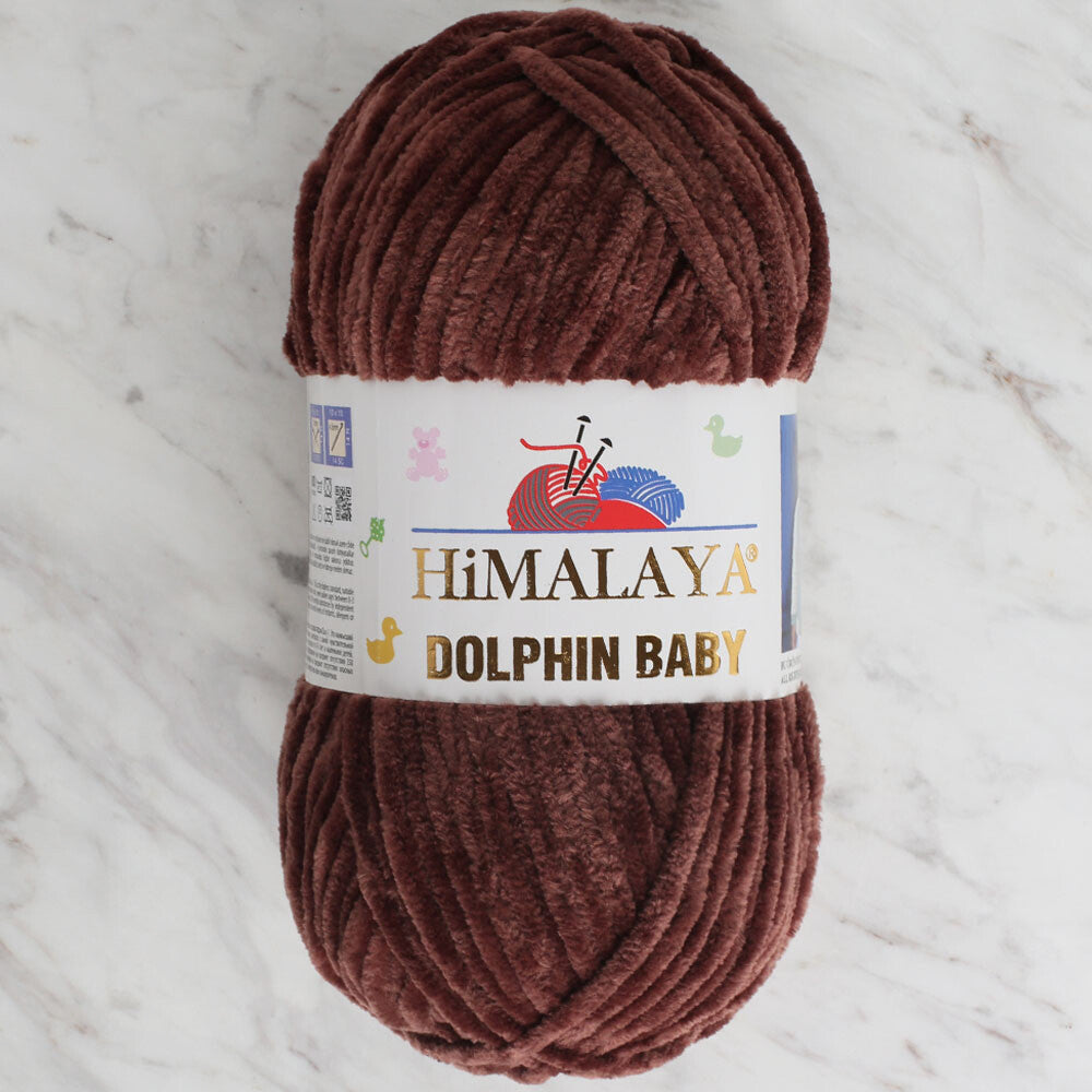 Himalaya Dolphin Baby Chenille Yarn, Brown - 80366