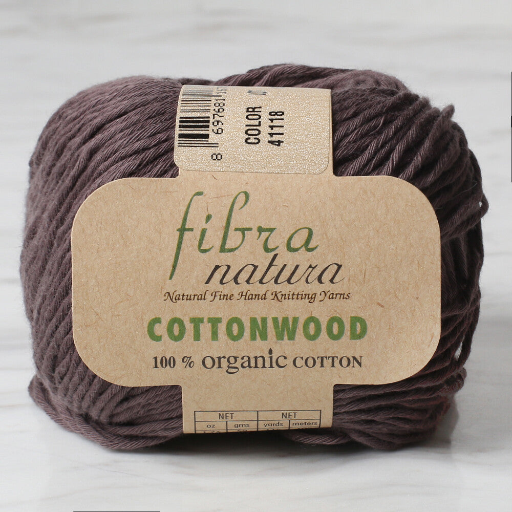 Fibra Natura Cottonwood Yarn, Brown - 41118