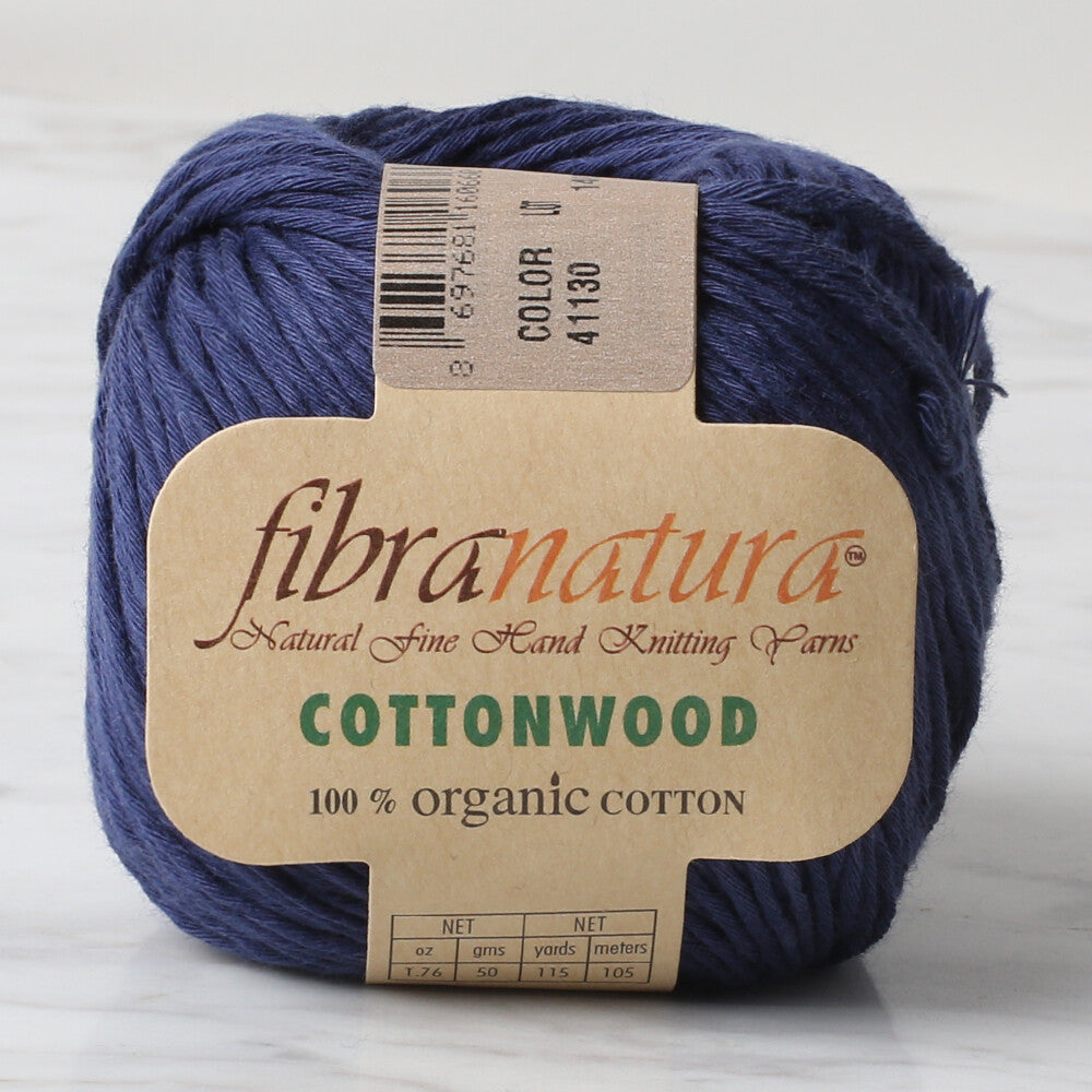 Fibra Natura Cottonwood Yarn, Light Navy Blue - 41130