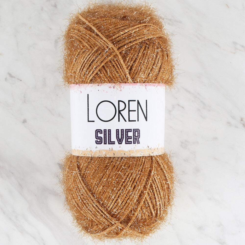 Loren Silver Knitting Yarn, Brown - RS0054