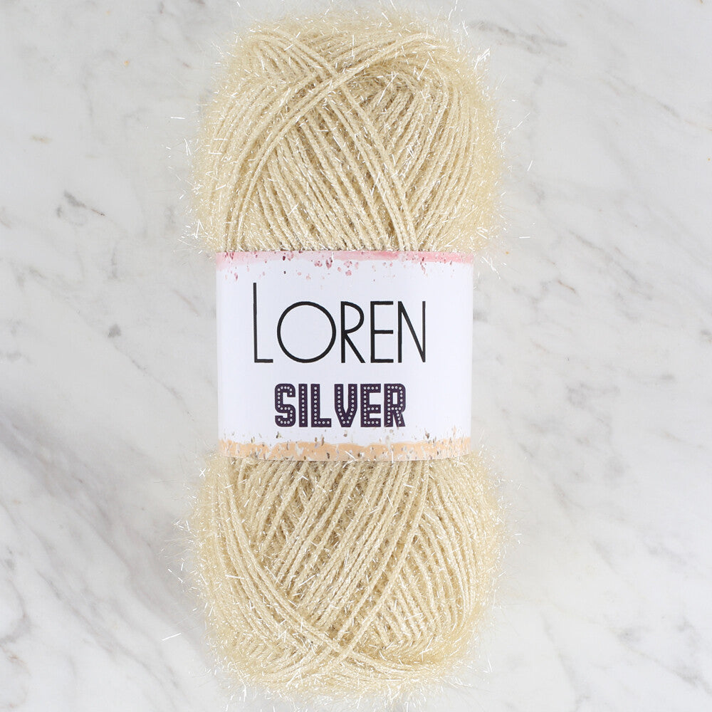Loren Silver Knitting Yarn, Beige  - RS0066