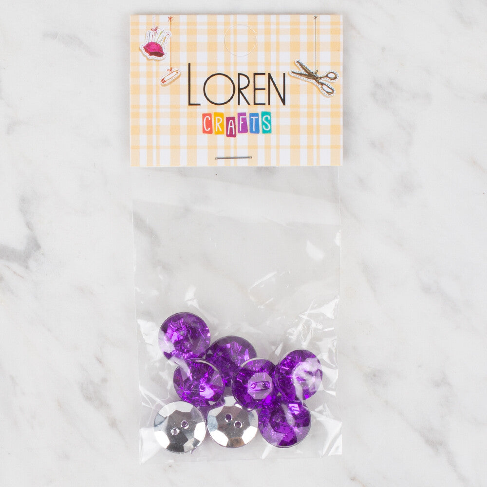 Loren Crafts 8 Pack Button - 218