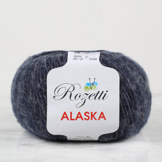 Rozetti Alaska Knitting Yarn, Heather Navy Blue - 231-25