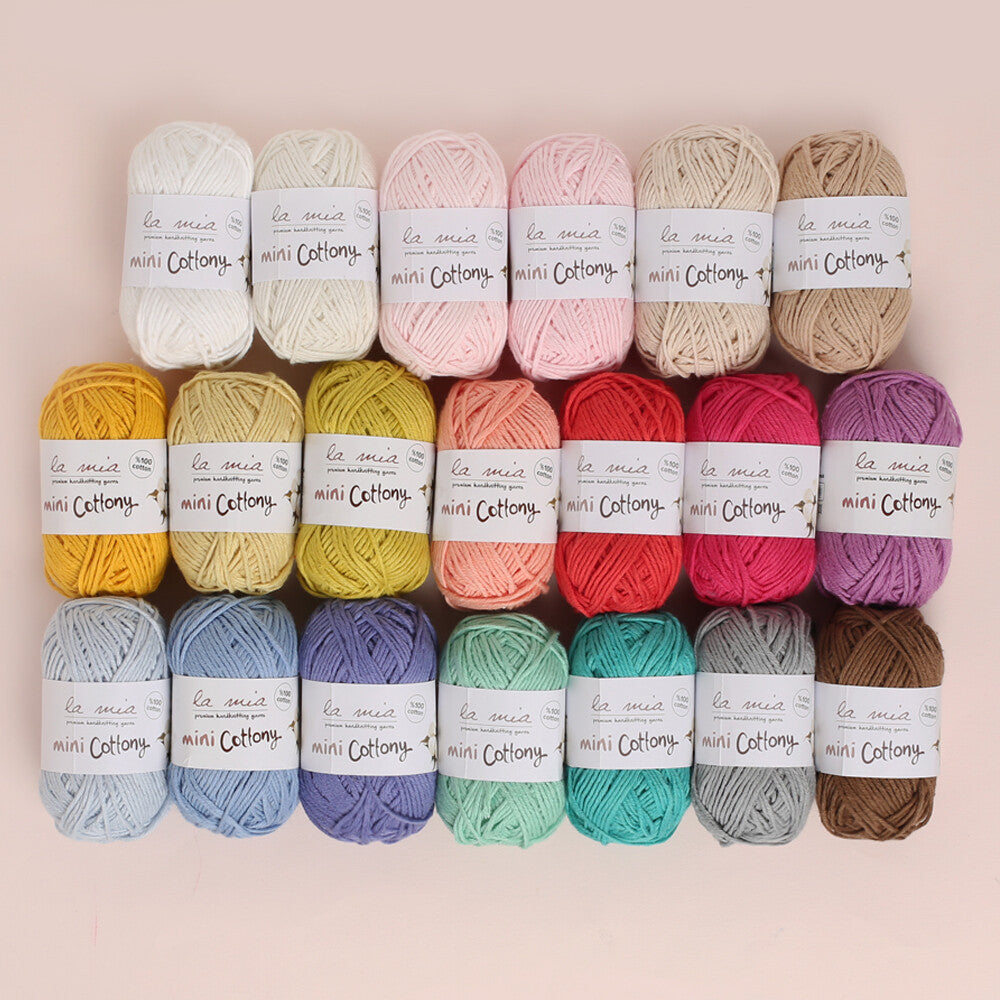 La Mia Mini Cottony 20 Skeins yarn, Assorted colors - V1