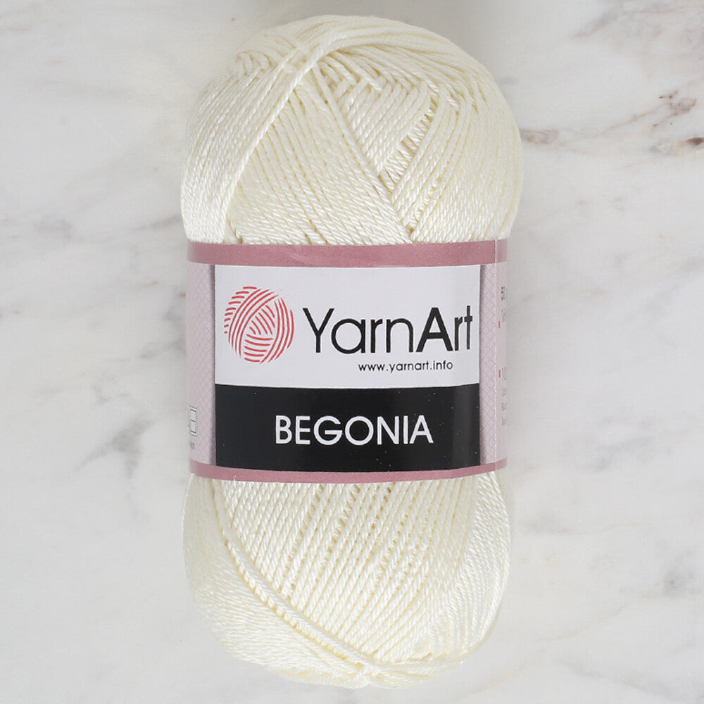 YarnArt Begonia 50gr Knitting Yarn, Off White - 0326
