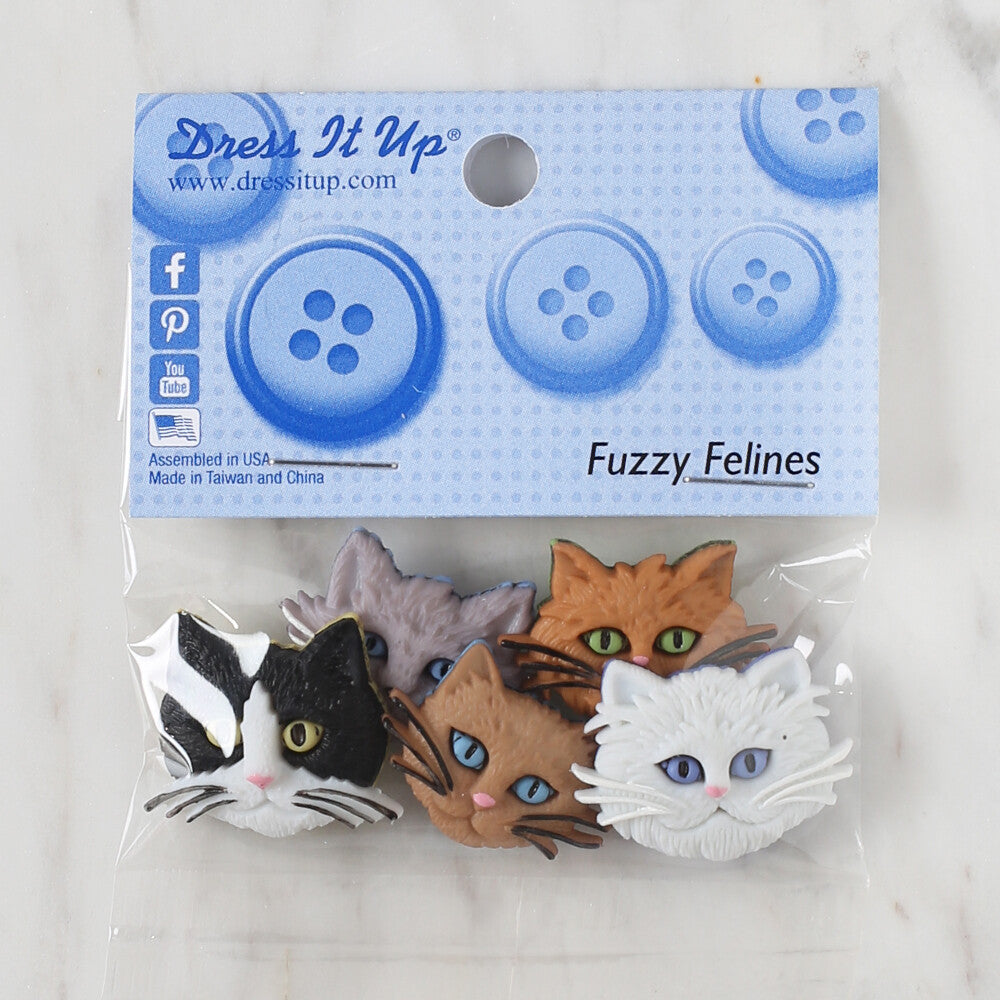 Dress It Up Creative Button Assortment, Cats - 5800