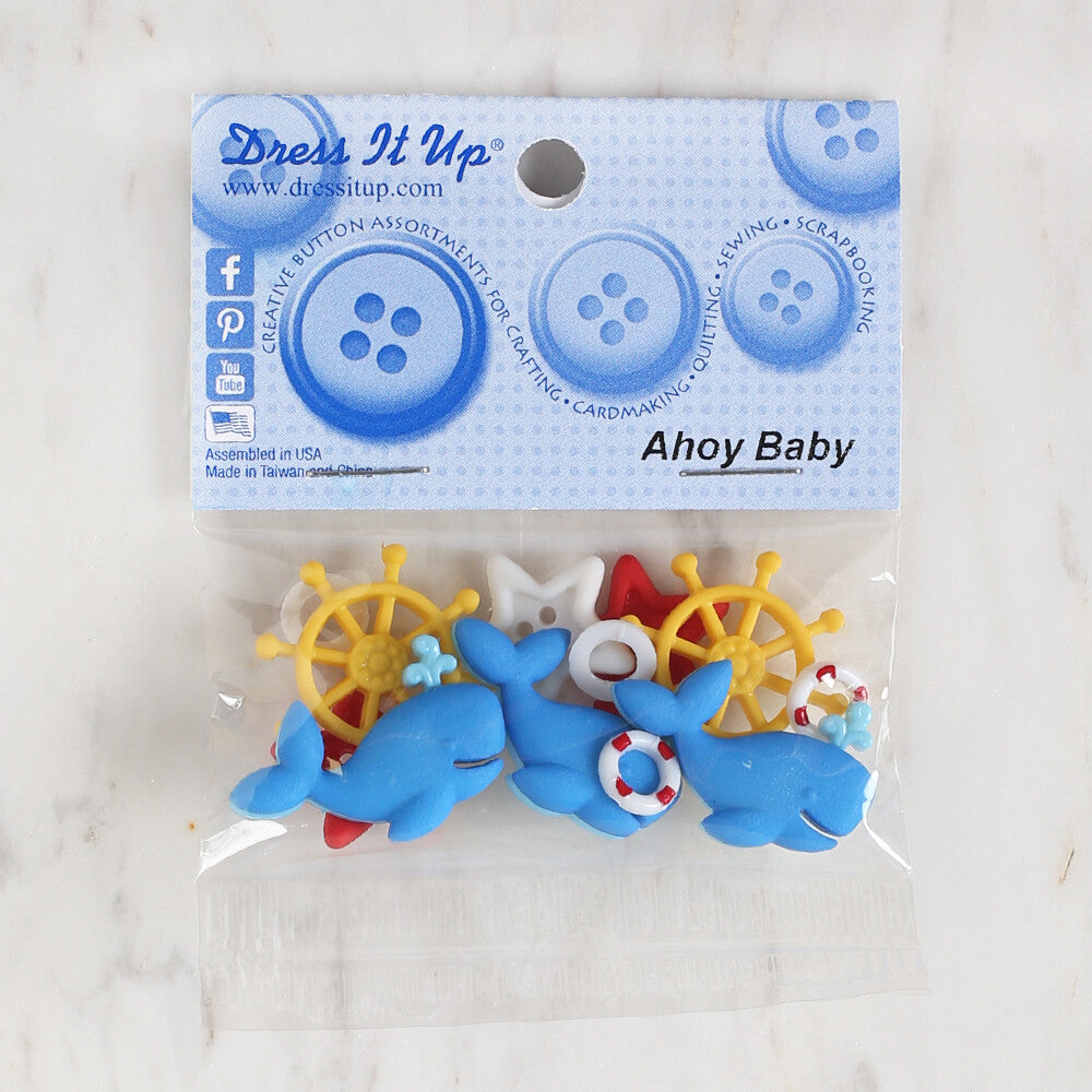 Dress It Up Creative Button Assortment, Ahoy Baby