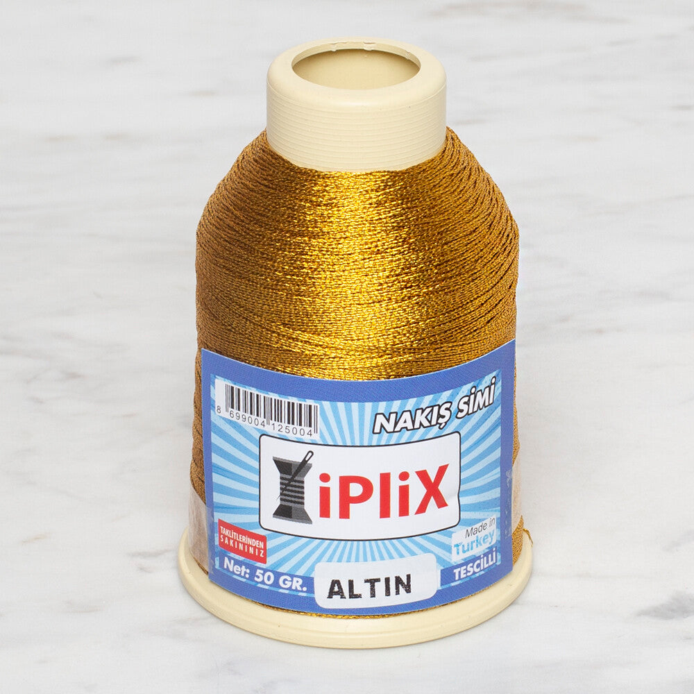 Loren İplix 50 gr Metallic Embroidery Thread, Gold