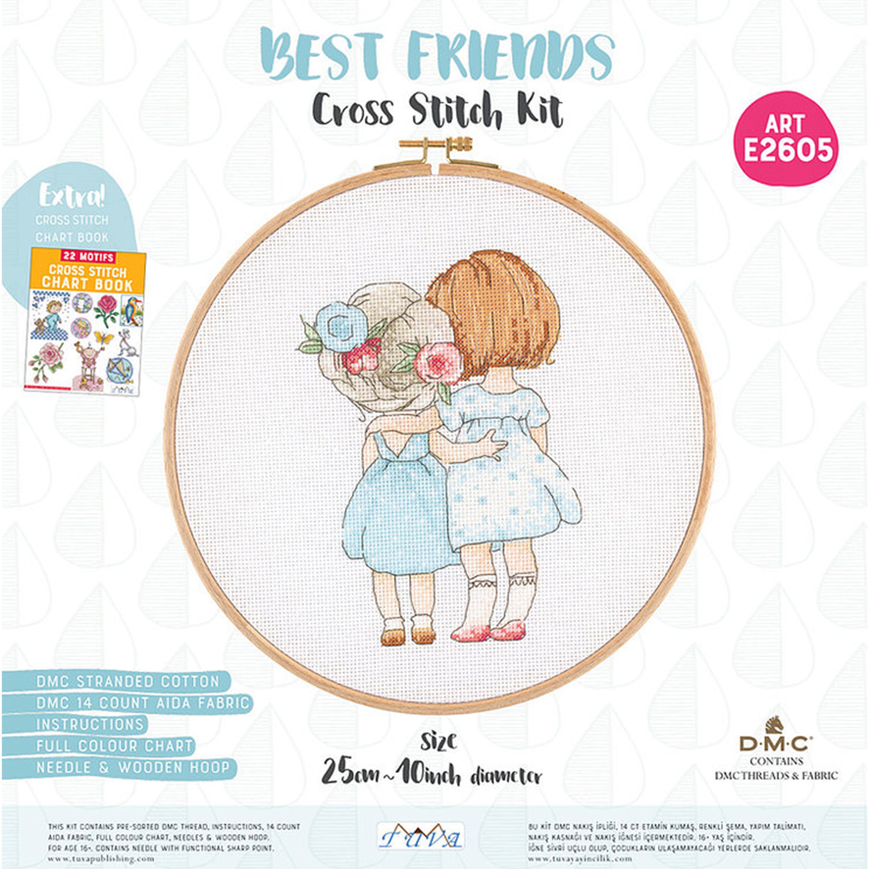 Tuva Cross Stitch Kit, Best Friends - E2605