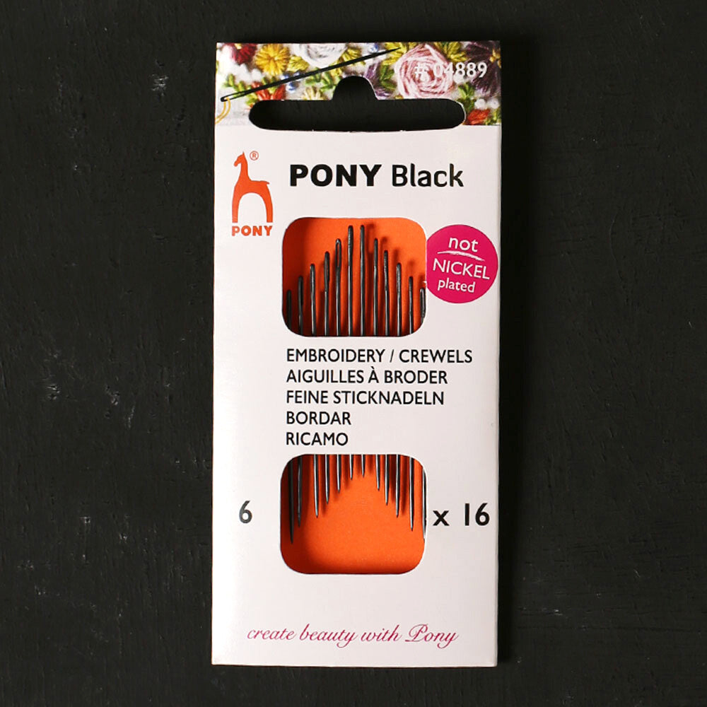 Pony Black Sewing Needle Number 6 - 04889
